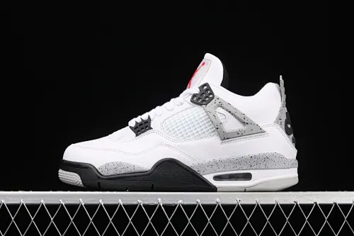 All categories Air Jordan Jordan series basketball shoes Air Jordan 4 pure original Air Jordan 4 White Cement AJ4 Joe 4 white cement white gray 840606-192